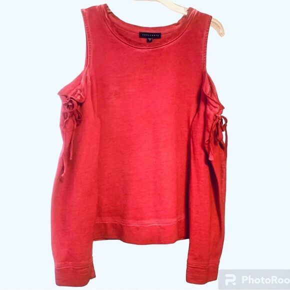 Sanctuary Parkside Cold Shoulder Camelia Sweatshirt Medium - Picture 12 of 12